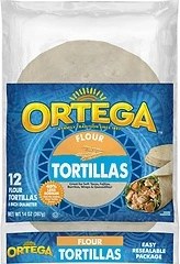 Ortega Flour Tortillas, 6 Inch, 12 Tortillas