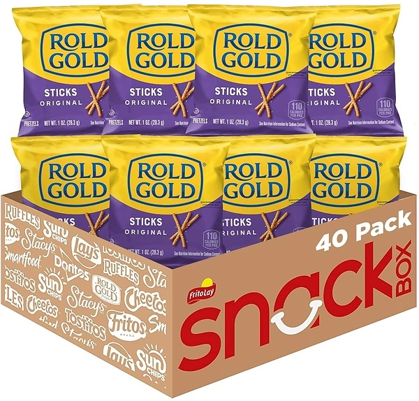 Rold Gold Pretzels, Sticks, 1 Ounce (Pack of 40)