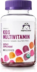 Mama Bear Organic Kids Multivitamin, 60 Gummies - Berry, Cherry & Orange Flavor