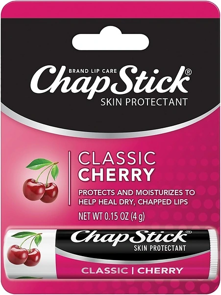 ChapStick Classic Cherry Lip Balm – Fruity & Sweet Moisturizer, 0.15 Oz