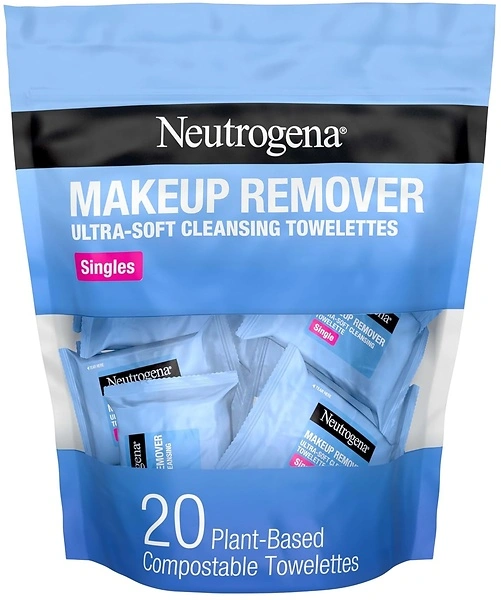 Neutrogena Makeup Remover Wipes, Individually Wrapped, 20 Singles