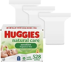 Huggies Natural Care Sensitive Baby Wipes, Unscented, Hypoallergenic, 528 Wipes