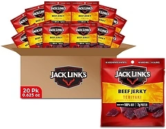 Jack Link's Teriyaki Beef Jerky, Multipack, 7g Protein, 0.625 oz, 20 Pack
