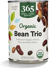 365 by Whole Foods Market, Organic Bean Trio, 15 Ounce