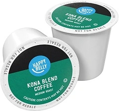 Happy Belly Medium Roast Coffee Pods, Kona Blend, 100 Count