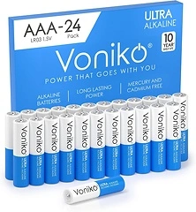 Voniko Premium AAA Batteries, 24 Pack, Alkaline Ultra Long-Lasting 1.5v