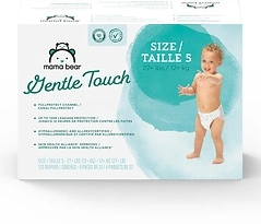 Mama Bear Gentle Touch Diapers, Hypoallergenic, Size 5, 132 Count (4 packs of 33)