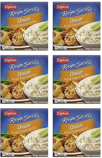 Recipe Secrets Lipton Soup and Dip Mix, Onion, 2 oz, 6 Pack