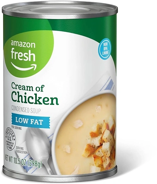 Amazon Fresh Low Fat Cream of Chicken Soup, 10.5 Oz