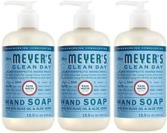 MRS. MEYER'S CLEAN DAY Hand Soap, Essential Oils, Rain Water, 12.5 fl oz, 3 Pack