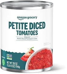 Amazon Fresh Petite Diced Tomatoes, 28 Oz