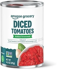 Amazon Fresh Diced Tomatoes with Italian Seasonings, 14.5 oz