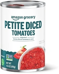 Amazon Fresh Petite Diced Canned Tomatoes, 14.5 Oz