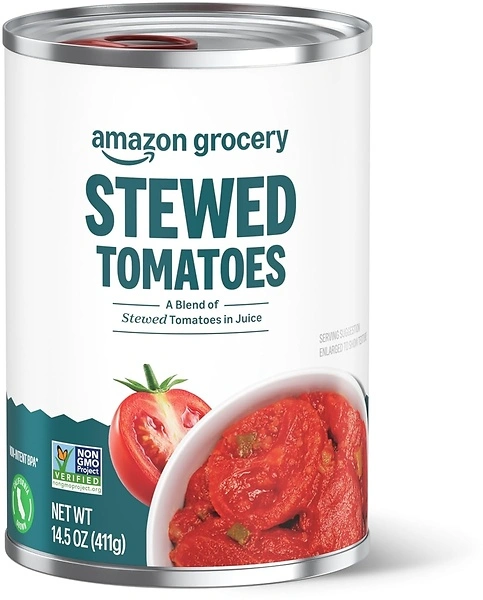 Amazon Fresh Stewed Canned Tomatoes, 14.5 Oz