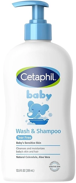 Cetaphil Baby Wash & Shampoo, Tear Free, Paraben & Mineral Oil Free, 13.5 oz