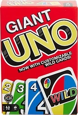 Mattel Games Giant UNO Card Game for Kids & Family Night, 2 to 10 Players