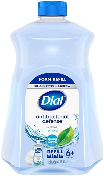 Dial Antibacterial Foaming Hand Soap Refill, Spring Water, 52 fl oz
