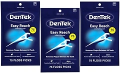 DenTek, Complete Clean Floss Picks 75 Floss Picks Pack of 3, 225 Count