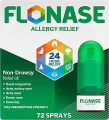 Flonase Allergy Relief Nasal Spray, 24 Hour Non Drowsy, 72 Sprays