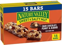 Nature Valley Sweet and Salty Nut Bars, Dark Chocolate Peanut Almond, 15 ct