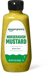 Amazon Brand - Happy Belly Horseradish Mustard, Kosher, 12 ounce