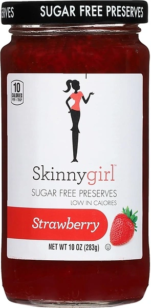 Skinnygirl Sugar Free Kosher Preserves, Strawberry, 10 Ounce