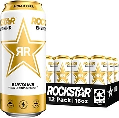 Rockstar Sugar Free Energy Drink, 16 Fl Oz Cans (Pack of 12)