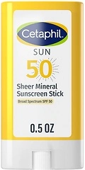 Cetaphil Sheer Mineral Sunscreen Stick, Face & Body, 0.5oz, Broad Spectrum SPF 50