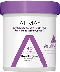Almay Biodegradable Makeup Remover Pads, Longwear & Waterproof, 80 count