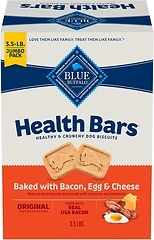 Blue Buffalo Health Bars Dog Biscuits, Bacon Egg Cheese, 3 - lb. Box