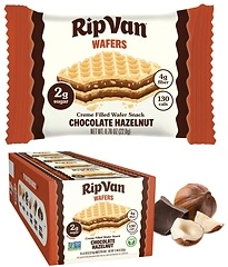Rip Van Chocolate Hazelnut Wafer Cookies, Keto, Low Carb & Low Sugar, 16 Count