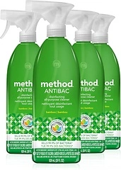 Method Antibacterial All - Purpose Cleaner Spray, Bamboo, 28 Fl Oz, 4 Pack