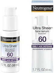 Neutrogena Ultra Sheer Face Sunscreen with Vitamin E & SPF 60, 1.7 Fl Oz