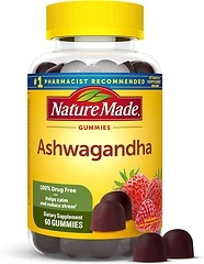Nature Made Ashwagandha Gummies, Vegan, KSM 66, Stress Support, 60 Count