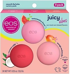 eos Juicy Vibes Lip Balm Variety Pack, Watermelon Frose, Mango Melonade, 3-Pack