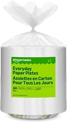 Amazon Basics Everyday Paper Plates, 8 5/8 Inch, Disposable, 200 Count