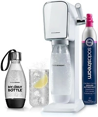 SodaStream ART Sparkling Water Maker STARTER KIT, Includes 1 CO2 Cylinder, 2 Bottles