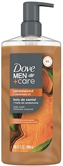 Dove Men+Care Body Wash, Sandalwood + Cardamom Oil, 26 oz for Skin Rebuilding