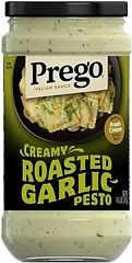 Prego Creamy Roasted Garlic Pesto Pasta Sauce, 14.5 oz Jar