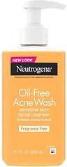 Neutrogena Oil - Free Acne Face Wash, Fragrance Free, 9.1 Fl Oz, 2% Salicylic Acid