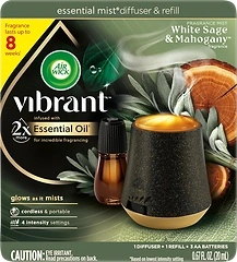 AIR WICK Essential Mist - Vibrant Starter Kit White Sage & Mahogany 3/1 ct.