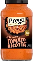 Prego Creamy Tomato Pasta Sauce With Ricotta Cheese, 23.75 oz Jar