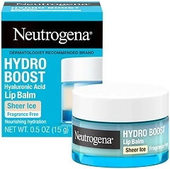 Neutrogena Hydro Boost Hyaluronic Acid Lip Balm, Unscented, 0.5 oz