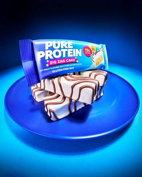 Pure Protein Zig Zag Cake Protein Bars – 19g Protein, 3g Sugar, 4 Count