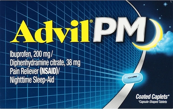 Advil PM Pain Reliever and Nighttime Sleep Aid, 50x2 Coated Caplets
