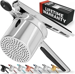 PriorityChef Large 15oz Potato Ricer, Heavy Duty Stainless Steel Masher Tool