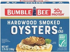 Bumble Bee Canned Hardwood Smoked Oysters, 3.75 oz - Ready to Eat, 18g Protein