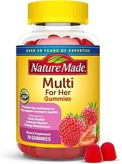 Nature Made Multivitamin For Women, Gummy Multivitamins, 70 Gummies