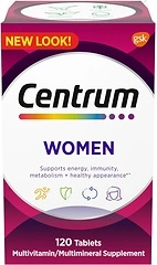 Centrum Multivitamin for Women, with Iron, Vitamin D3, 120 Count