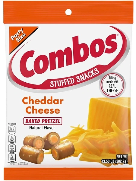 Combos Cheddar Cheese Baked Pretzel Snacks, 13.5 Oz. Bag, 13.5 Oz